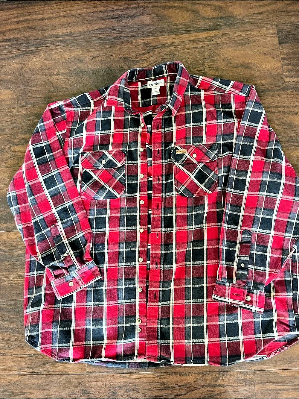 Carhartt Loose Fit Heavyweight Flannel Long-Sleeve Plaid Shirt Plaid Shirt